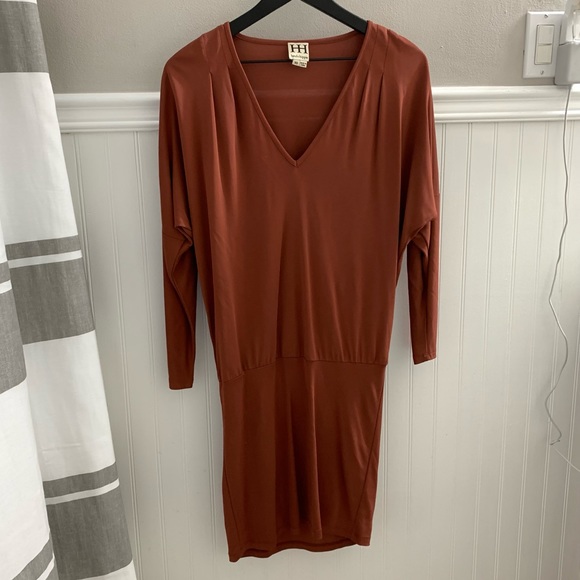 HAUTE HIPPIE Dolman Sleeve 100% Rayon Dress HHFA12-3360 XS - Picture 2 of 15